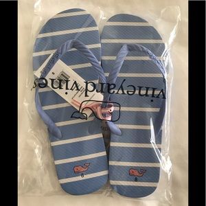 Vineyard Vines Striped Flip Flops, Sz 8